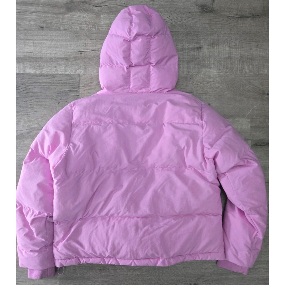 Puma Ami Puffer Jacket Hoodie Large PInk Zip Winter Ski Outdoors Size Small - Picture 11 of 11